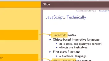 Rich presentation annotations in javascript